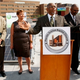 From left: Unidentified man, the EPA's Lisa Jackson, the Rev. Earl Trent Jr.and owners of Volt Energy
